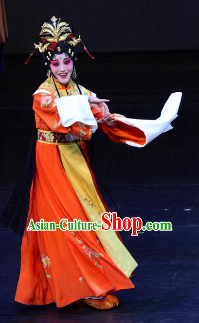 Chinese Kun Opera Young Mistress Wang Xifeng Apparels Costumes and Headpieces Dream of Red Mansions Kunqu Opera Actress Dress Garment