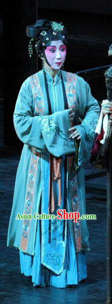 Chinese Kun Opera Actress Wang Xifeng Garment Costumes and Headpieces Dream of Red Mansions Kunqu Opera Diva Dress Apparels