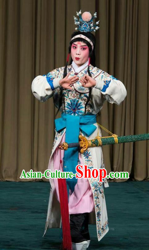 the Legend of Washing the Silk Gauze Chinese Kun Opera Young Man Garment Costumes and Headwear Kunqu Opera Martial Male Apparels Clothing
