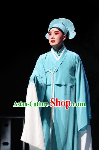 Six Chapters of a Floating Life Chinese Kun Opera Xiaosheng Apparels Garment Costumes and Headwear Kunqu Opera Scholar Shen Fu Clothing