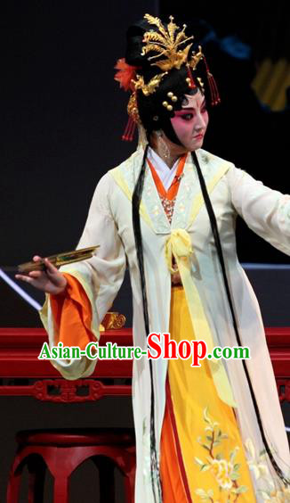 Chinese Kun Opera Noble Mistress Apparels Costumes and Headpieces Dream of Red Mansions Kunqu Opera Rich Young Female Wang Xifeng Dress Garment