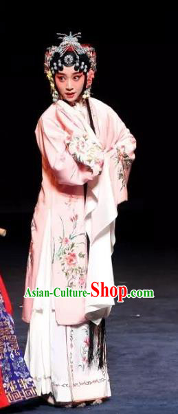 Chinese Kun Opera Actress Wang Ruilan Apparels Costumes and Hair Accessories You Gui Ji Kunqu Opera Rich Female Dress Garment