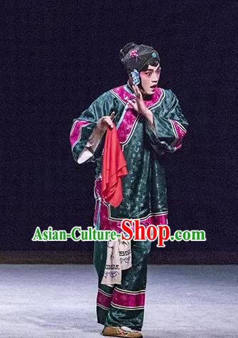 Chinese Kun Opera Elderly Woman Garment Apparels Costumes and Hair Accessories You Gui Ji Kunqu Opera Matchmaker Dress