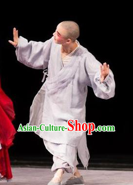 Si Sheng Yuan Chinese Kun Opera Xiaosheng Apparels Kunqu Opera Young Male Garment Monk Yu Tong Costumes