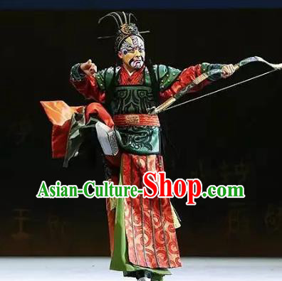 Confucius Chinese Kun Opera Martial Male Takefu Apparels and Headwear Kunqu Opera Wusheng Garment General Costumes