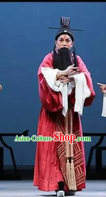 Confucius Chinese Kun Opera Elderly Male Costumes and Headwear Kunqu Opera Laosheng Garment Apparels