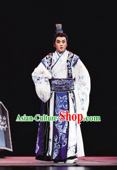 Chinese Kun Opera Young Man Chuan Shang Yin Costumes and Headwear Kunqu Opera Xiaosheng Garment Niche Scholar Cao Zhi Apparels