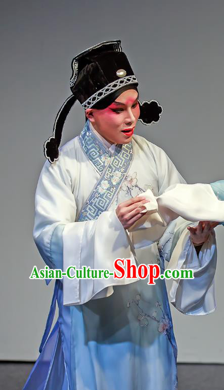 Duan Chang Ci Chinese Kun Opera Scholar Costumes and Headwear Kunqu Opera Xiaosheng Garment Young Male Niche Wei Zhonggong Apparels
