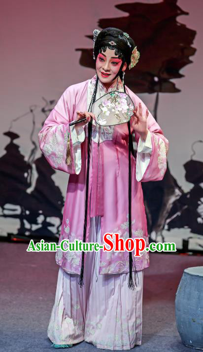 Chinese Kun Opera Noble Lady Apparels Costumes and Headpieces Duan Chang Ci Kunqu Opera Young Female Zhu Shuzhen Dress Garment