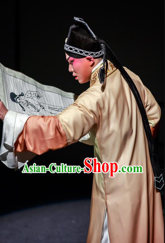 Chinese Kun Opera Duan Chang Ci Scholar Costumes and Headwear Kunqu Opera Xiaosheng Niche Wei Zhonggong Garment Young Male Apparels