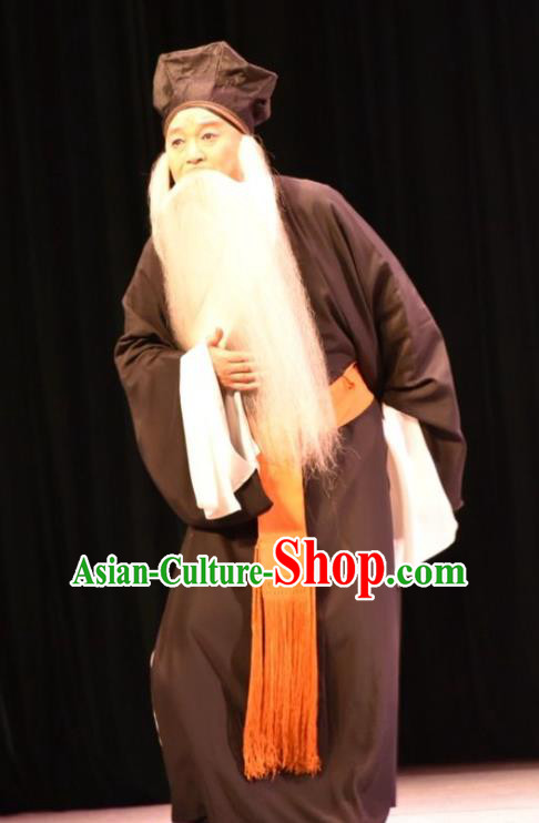 Full Bed Wat Chinese Kun Opera Laosheng Costumes and Headwear Kunqu Opera Elderly Male Garment Apparels
