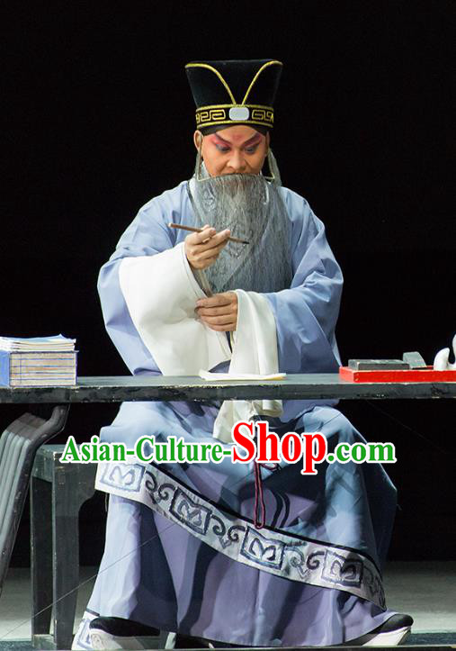 Continue the Pipa Chinese Kun Opera Elderly Male Dong Si Costumes and Headwear Kunqu Opera Laosheng Garment Apparels