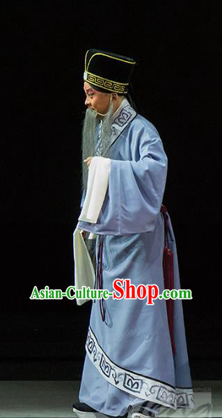 Continue the Pipa Chinese Kun Opera Elderly Male Dong Si Costumes and Headwear Kunqu Opera Laosheng Garment Apparels