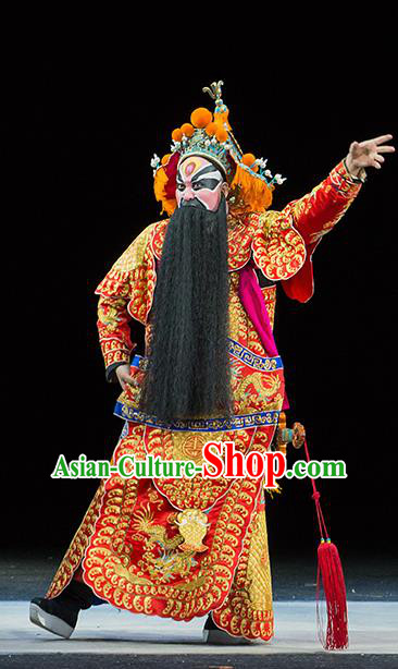 Continue the Pipa Chinese Kun Opera Martial Male Costumes and Headwear Kunqu Opera General Garment Apparels