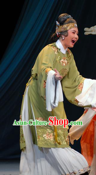 Chinese Shaoxing Opera Lao Dan Costumes Yu Qing Ting Apparels Yue Opera Garment Elderly Female Dress and Headdress