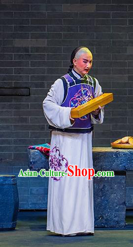 Chinese Huangmei Opera Scholar Da Qing Prime Minister Apparels Costumes and Headwear Kunqu Opera Qing Dynasty Garment Clothing