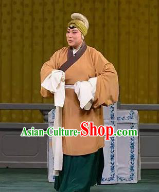 Traditional Chinese Kun Opera Elderly Dame Costumes and Headdress The Legend of Hairpin Kunqu Opera Pantaloon Garment Apparels