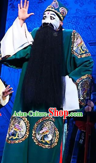 The Legend of Hairpin Chinese Kun Opera Treacherous Man Apparels Costumes and Headwear Kunqu Opera Laosheng Garment Elderly Male Clothing