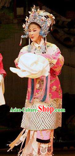 Chinese Shaoxing Opera Diva Hua Tan Dress Yue Opera Garment Court Lady Costumes The Arrogant Princess Apparels and Phoenix Coronet