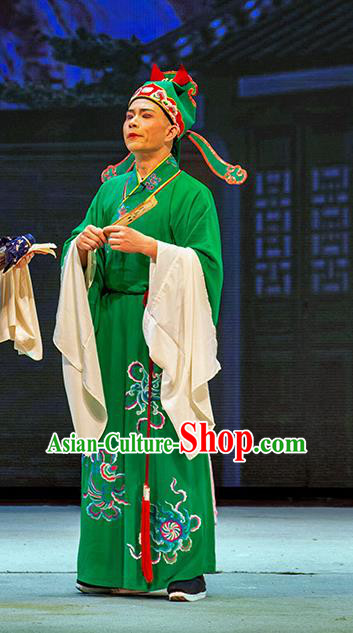 Chinese Huangmei Opera Bully Garment Goddess Marriage Costumes and Headwear An Hui Opera Young Male Apparels Clothing