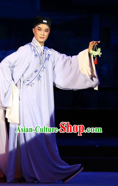 Chinese Huangmei Opera Female Consort Prince Garment Scholar Li Zhaoting Costumes and Headwear An Hui Opera Xiaosheng Apparels Clothing