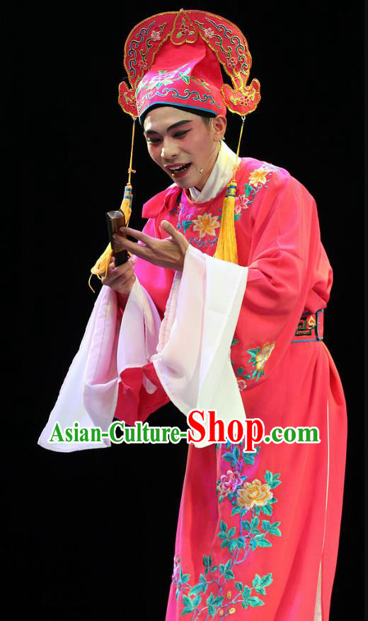 True and False Groom Chinese Huangmei Opera Rich Childe Costumes and Headwear An Hui Opera Xiaosheng Mo Cai Apparels Clothing