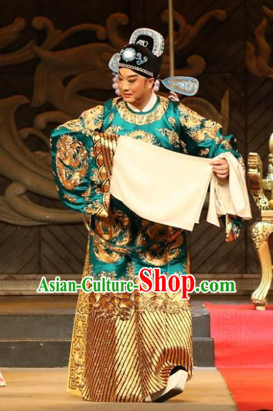 Chinese Huangmei Opera Scholar Female Consort Prince Garment Costumes and Headwear An Hui Opera Young Male Apparels Official Clothing