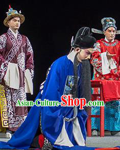 Luo Pa Ji Chinese Huangmei Opera Laosheng Wang Keju Costumes and Headwear An Hui Opera Elderly Male Apparels Clothing