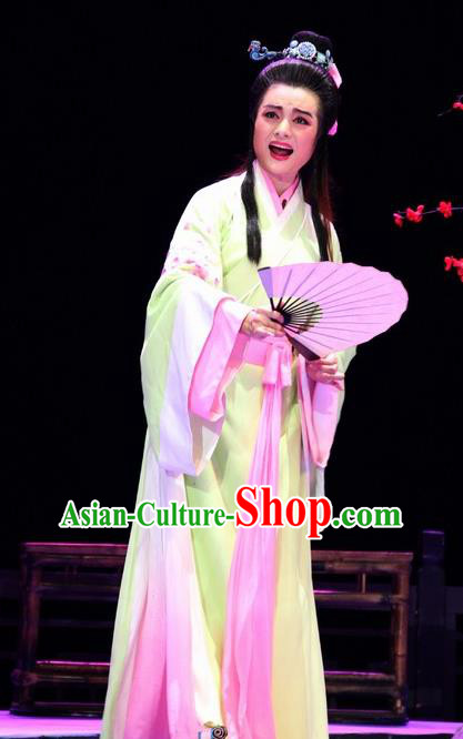 Chinese Huangmei Opera Niche Young Male Costumes and Headwear An Hui Opera Poet Su Dongpo Apparels Scholar Clothing