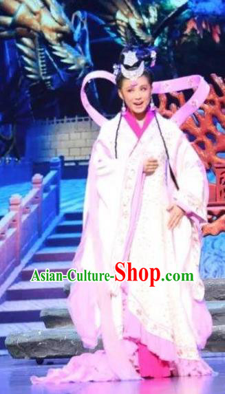 Chinese Huangmei Opera Daughter of Dragon Garment Princess Yun Hua Costumes and Headpieces Traditional Anhui Opera Hua Tan Dress Apparels