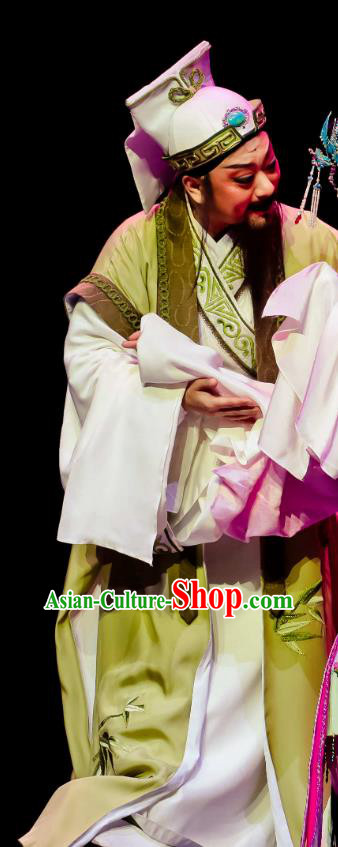 Chinese Huangmei Opera Ji Mo Han Qing Garment Costumes and Headwear An Hui Opera Dramaturge Guan Hanqing Apparels Clothing