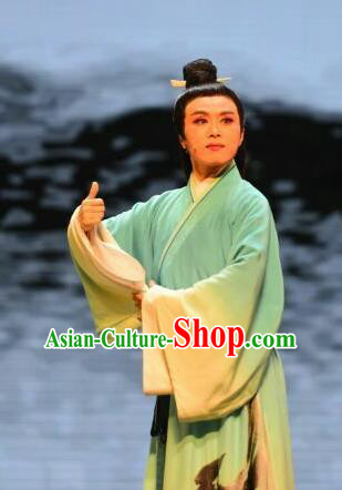 Chinese Huangmei Opera Poet Li Bai Garment Taibai Drunk Costumes and Headwear An Hui Opera Xiaosheng Apparels Young Man Clothing