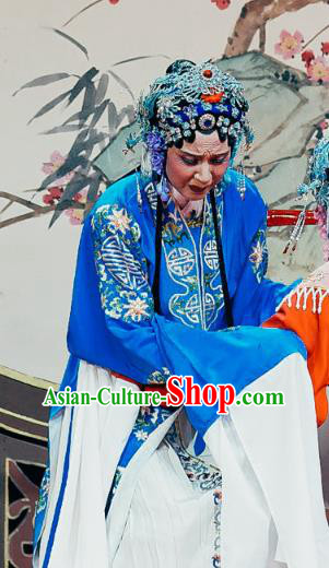 Chinese Shaoxing Opera Old Woman Dress The Jade Hairpin Yue Opera Costumes Elderly Female Apparels Garment and Headpieces