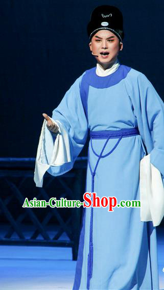 Chinese Huangmei Opera Niche Censor Lady Costumes and Headwear An Hui Opera Scholar Apparels Young Male Shi Hong Clothing