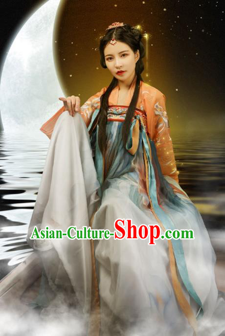 Ancient Chinese Palace Lady Hanfu Dress Traditional Court Princess Apparels Tang Dynasty Historical Costumes