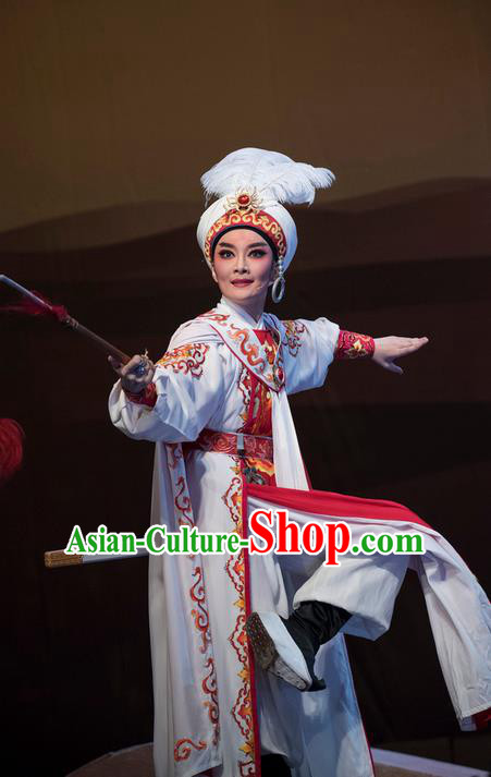 Chinese Shaoxing Opera Young Man Garment Classical Yue Opera Desert Prince Niche Luo Lan Apparels Costumes and Headpiece