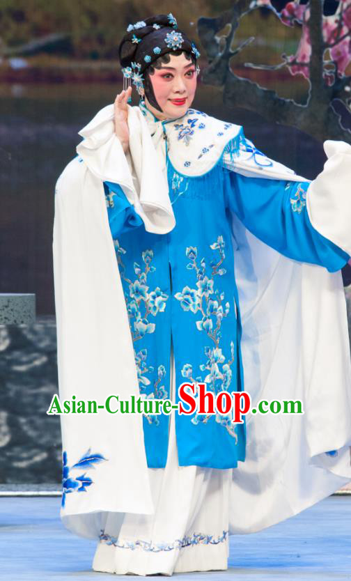 Chinese Ping Opera Huadan Costumes Apparels and Headpieces Traditional Pingju Opera Geng Niang Dress Actress Garment