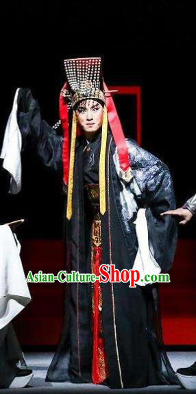 Xin Ting Lei Chinese Ping Opera Xiaosheng Young Male Costumes and Headwear Pingju Opera Emperor Sima Rui Apparels Clothing