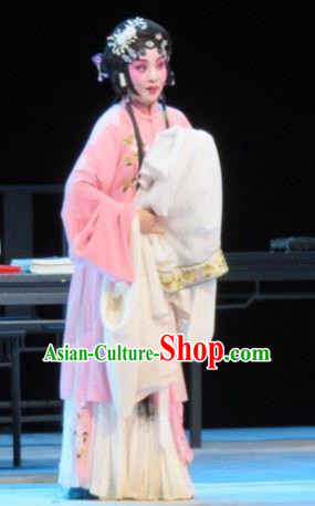 Chinese Ping Opera Widow Diva Apparels Costumes and Headpieces Liang Xiao Traditional Pingju Opera Distress Female Li Xiuru Dress Garment
