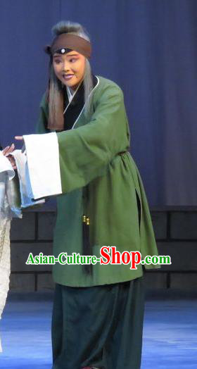 Chinese Ping Opera Old Dan Role Yu Gong Case Garment Costumes and Headdress Traditional Pingju Opera Pantaloon Dress Apparels