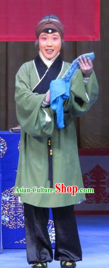 Chinese Ping Opera Elderly Female Garment Costumes and Headdress Jie Nv Qiao Pei Traditional Pingju Opera Pantaloon Dress Apparels
