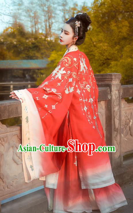 Chinese Traditional Tang Dynasty Woman Apparels Ancient Court Princess Historical Costumes Goddess Hanfu Dress