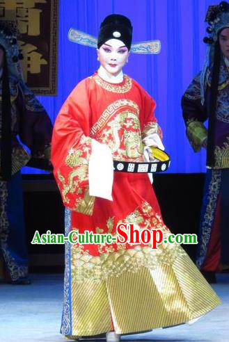 Xie Yaohuan Chinese Ping Opera Xiaosheng Scholar Costumes and Headwear Pingju Opera Official Apparels Clothing