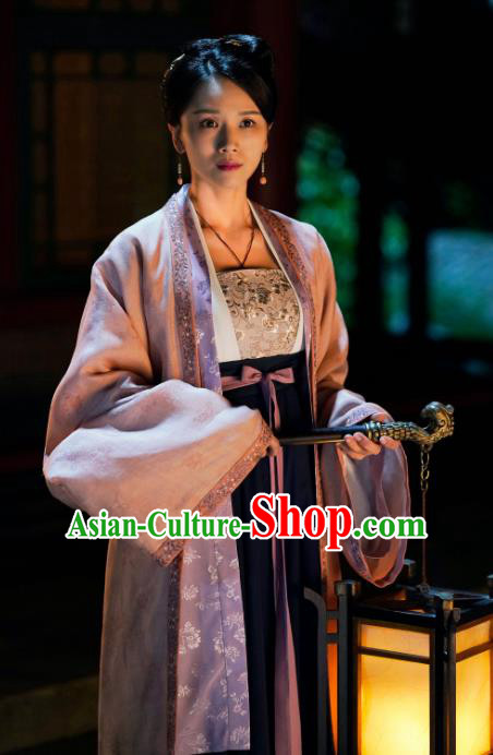 Chinese Ancient Court Maid Historical Costumes Drama Serenade of Peaceful Joy Song Dynasty Female Official Dress and Hair Accessories