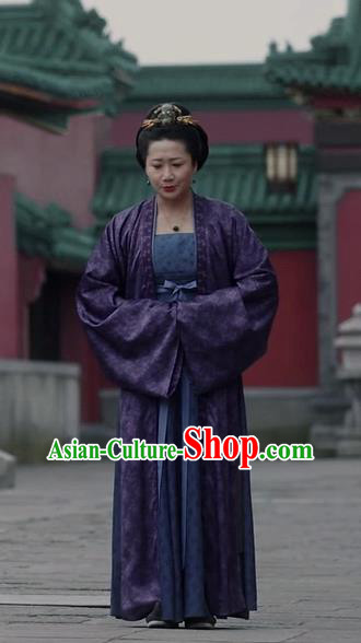 Chinese Ancient Noble Dame Historical Costumes Drama Serenade of Peaceful Joy Song Dynasty Countess Garment and Headpieces