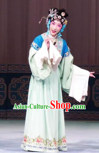 Chinese Ping Opera Hua Tan Liu Yue Costumes The Wrong Red Silk Apparels and Headpieces Traditional Pingju Opera Diva Dress Actress Garment