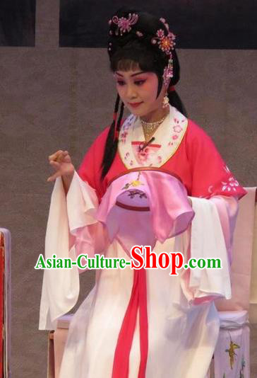 Chinese Ping Opera Young Lady Piao Xiang Apparels Costumes and Headpieces Nao Yan Fu Traditional Pingju Opera Xiaodan Dress Garment