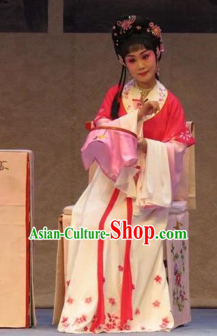 Chinese Ping Opera Young Lady Piao Xiang Apparels Costumes and Headpieces Nao Yan Fu Traditional Pingju Opera Xiaodan Dress Garment