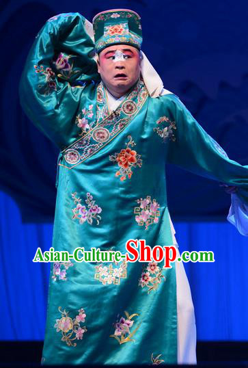 Remember Back to the Cup Chinese Ping Opera Chou Role Costumes and Headwear Pingju Opera Clown Male Apparels Clothing