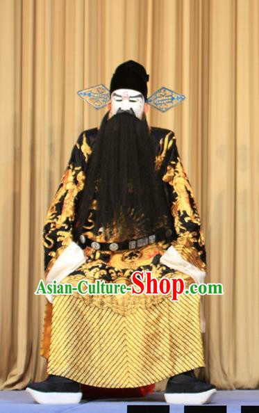 Linjiang Post Chinese Ping Opera Elderly Female Costumes and Headwear Pingju Opera Laosheng Apparels Official Clothing